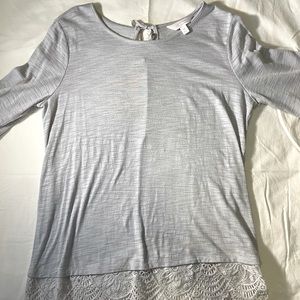lauren conrad gray blouse